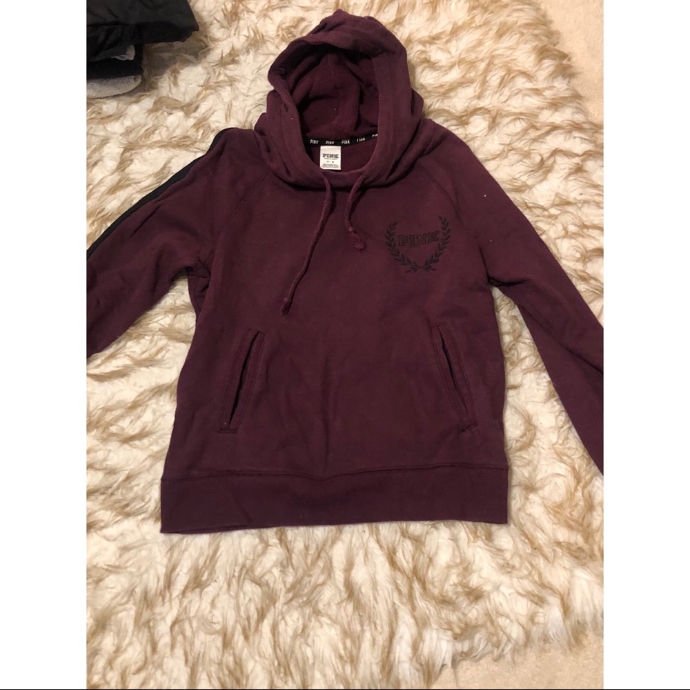 Maroon Victoria’s Secret pink hoodie